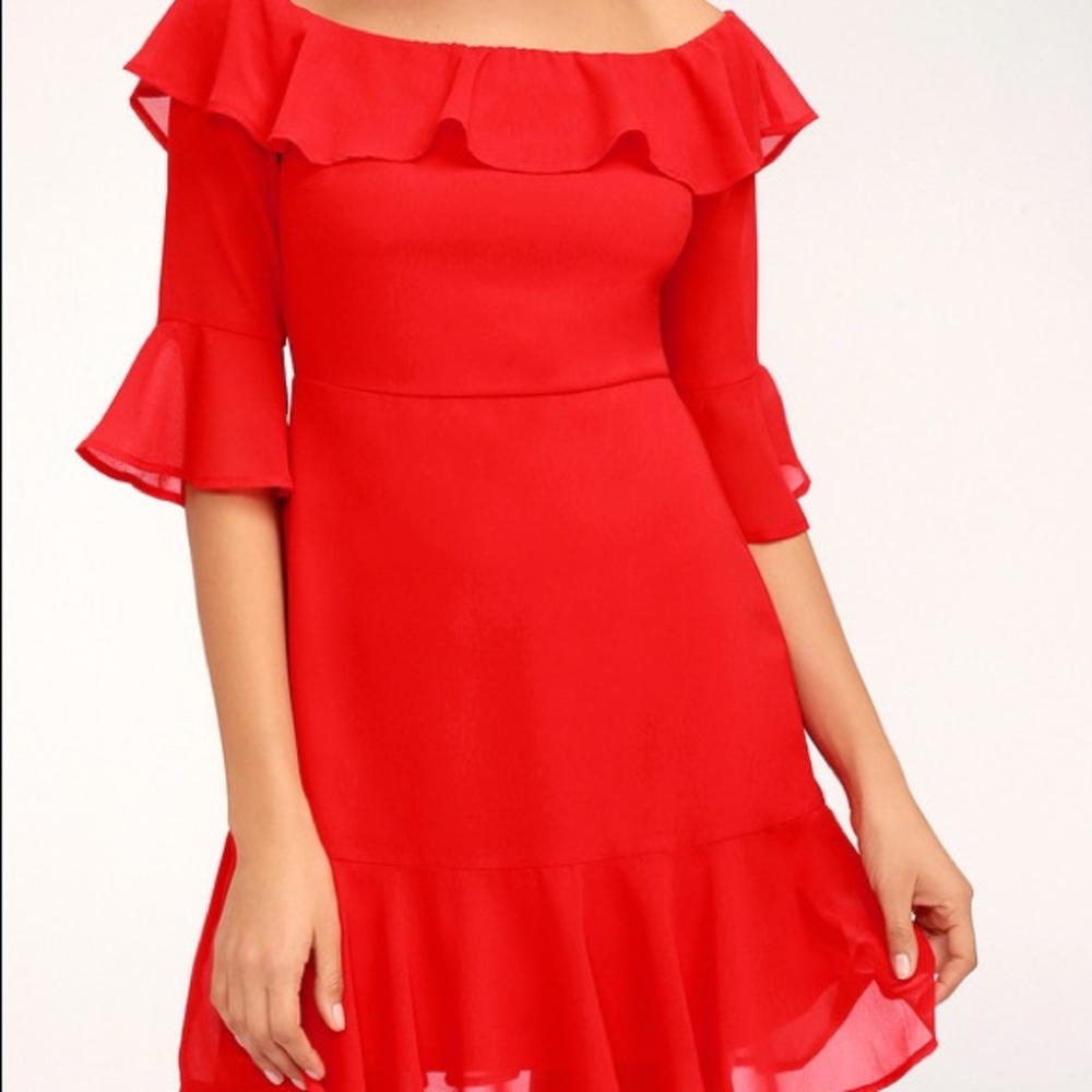 lulus red dress